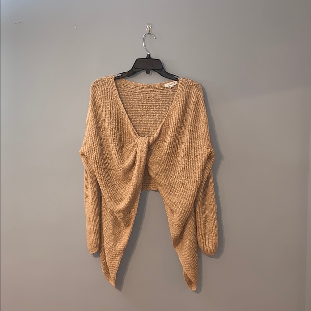 Twist knot back sweater